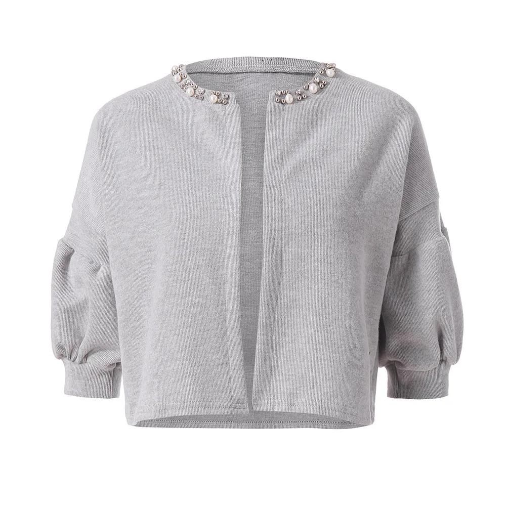 Женское осеннее пальто хлопковая куртка Женский вязаный кардиган с вышивкой