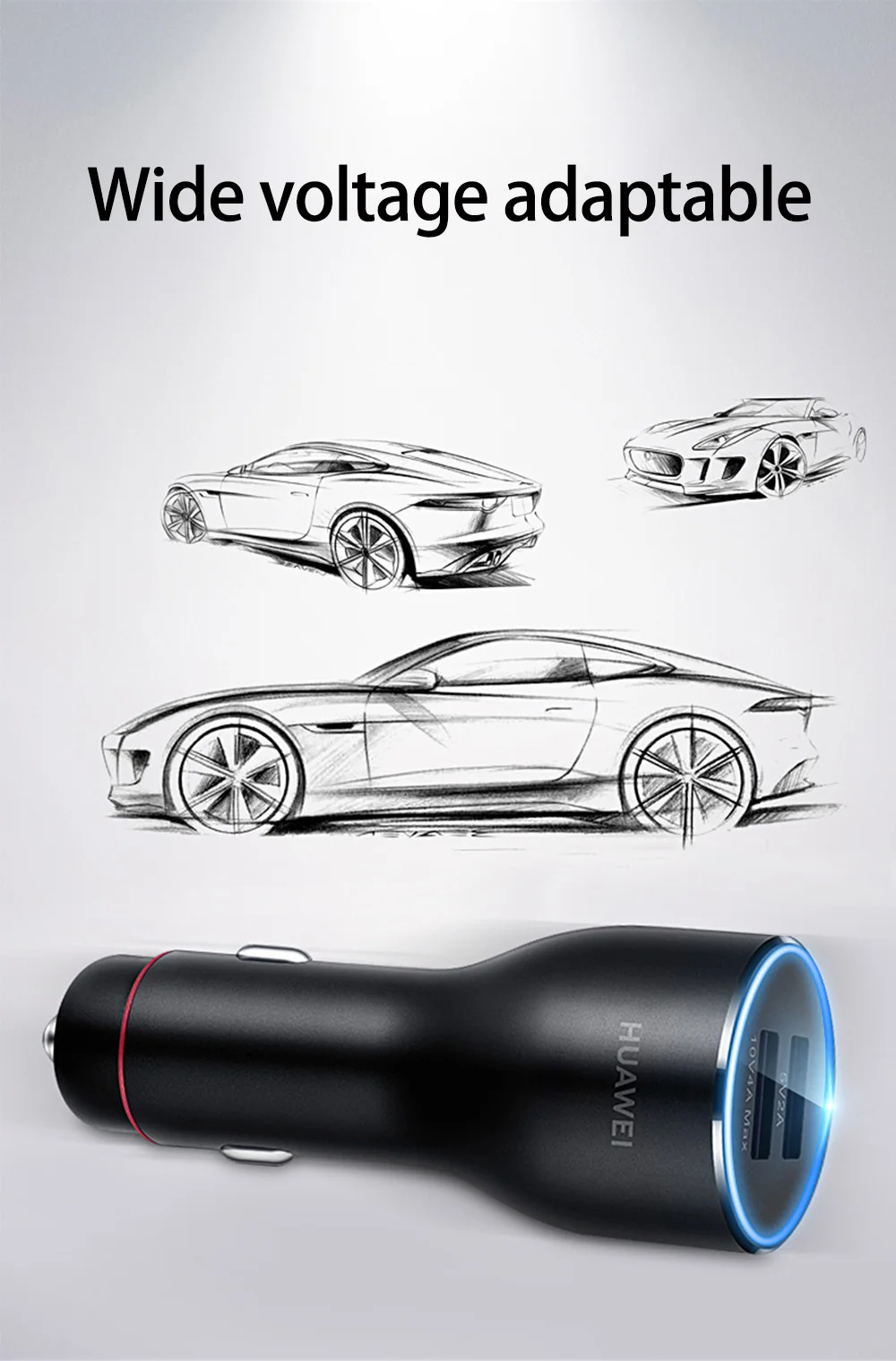 Быстрое Автомобильное зарядное устройство huawei SuperCharge Max 22,5 Вт 40 Вт QuickCharge Max 18 Вт адаптер быстрой зарядки Duable USB порт type C 5A кабель