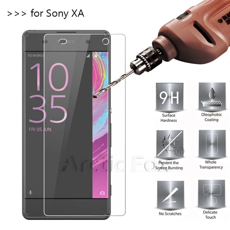5 шт./лот закаленное Стекло Экран протектор для sony Xperia XA Защитная пленка |