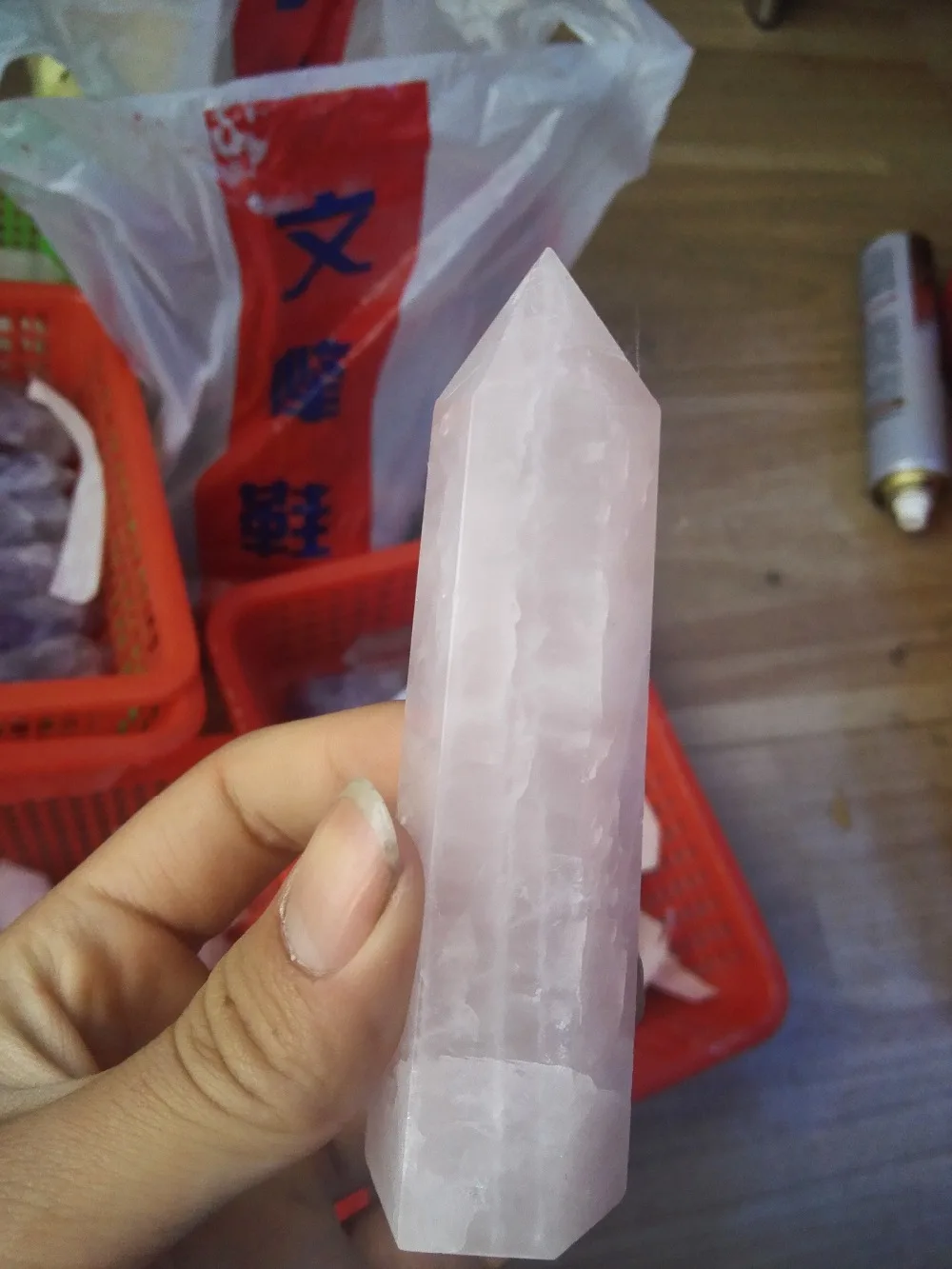 

1 PCS lapis lazuli and 1 PCS powder crystal healing column 120 mm