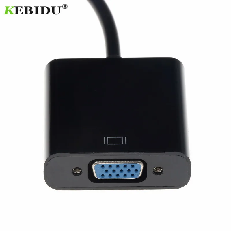 Kebidu USB 3 1 Type C к VGA адаптер Type-c папа женскому конвертер для Macbook 12 дюймов Chromebook Pixel Lumia