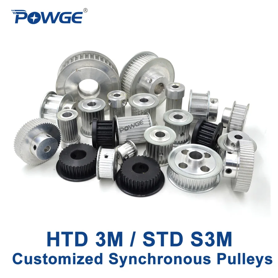 POWGE дуговые зубья HTD 3 м STD S3M Зубчатый шкив шаг 3 мм Шестерня Производство Настройка всех видов 3 м S3M синхронный шкив