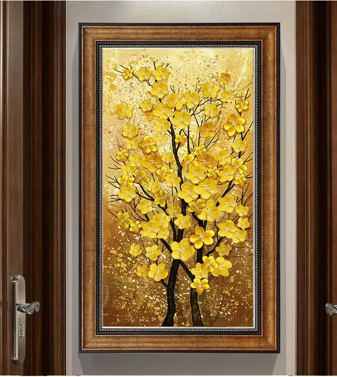 

Golden tree Diy 5d full diamond painting mosaic Lady Daimond painting ocean scenic Diamond Embroidery for home decoration