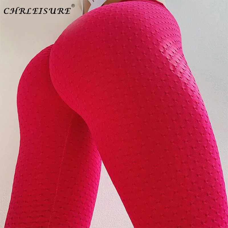 Женские спортивные Леггинсы CHRLEISURE леггинсы из спандекса с пуш ап и высокой