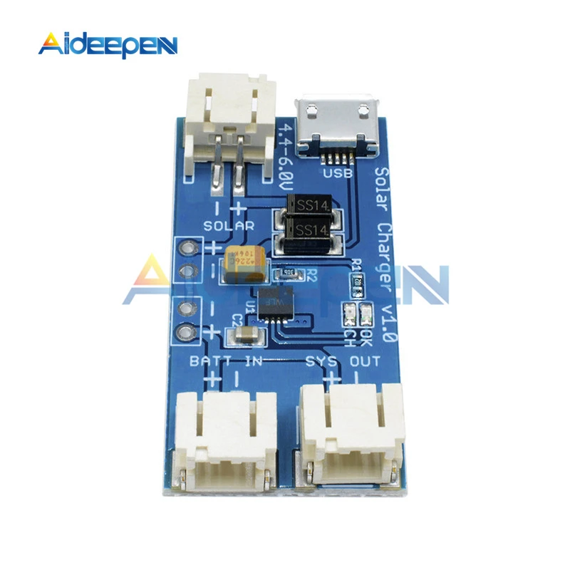Мини CN3065 500Ma Солнечная литиевая батарея зарядное устройство доска Lipo батарея зарядный модуль Солнечная панель Micro USB для спорта на открытом воздухе