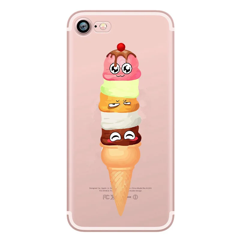 Мороженое торт чехол для iPhone X конфет сладостей летом мягкий роскошный из ТПУ