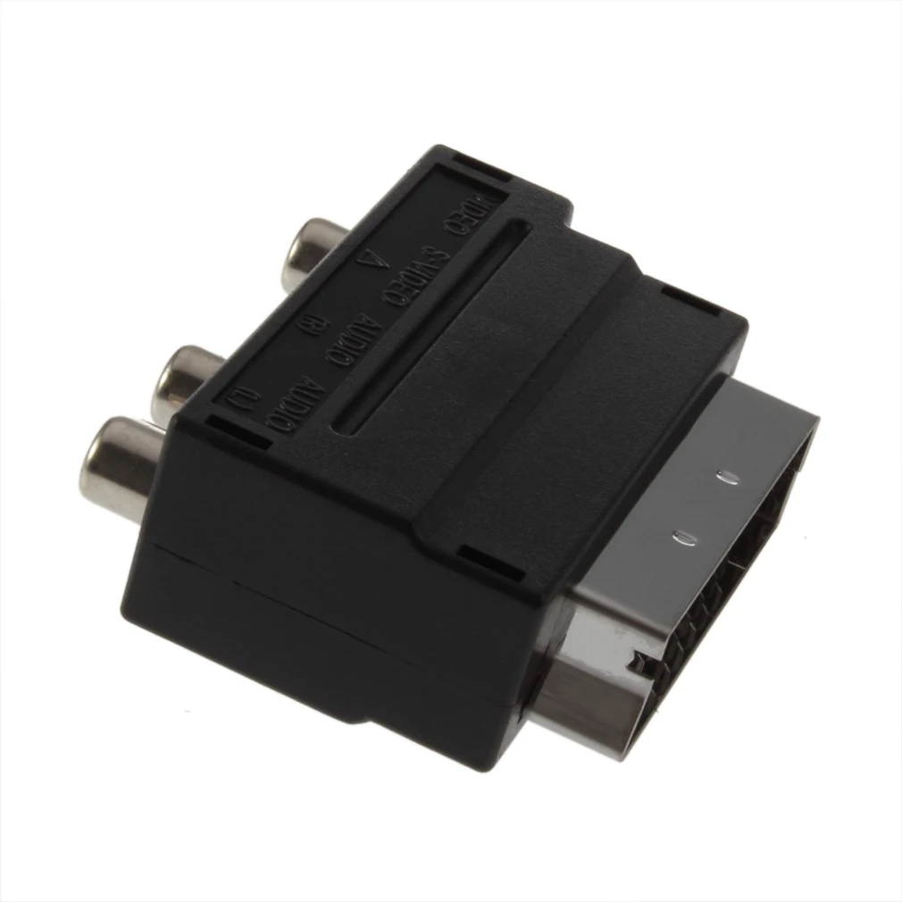 ICOCO горячая Распродажа RGB Scart для композитного RCA S-видео AV ТВ аудио адаптер |