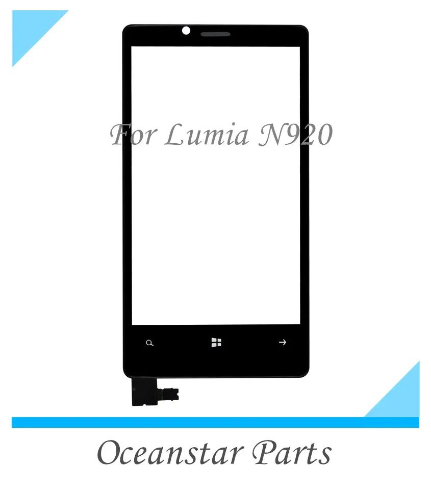 (10 шт./лот) Ремонт Дисплей стекло Сенсорного Экрана Lumia N920 Замена Flex кабель Черный