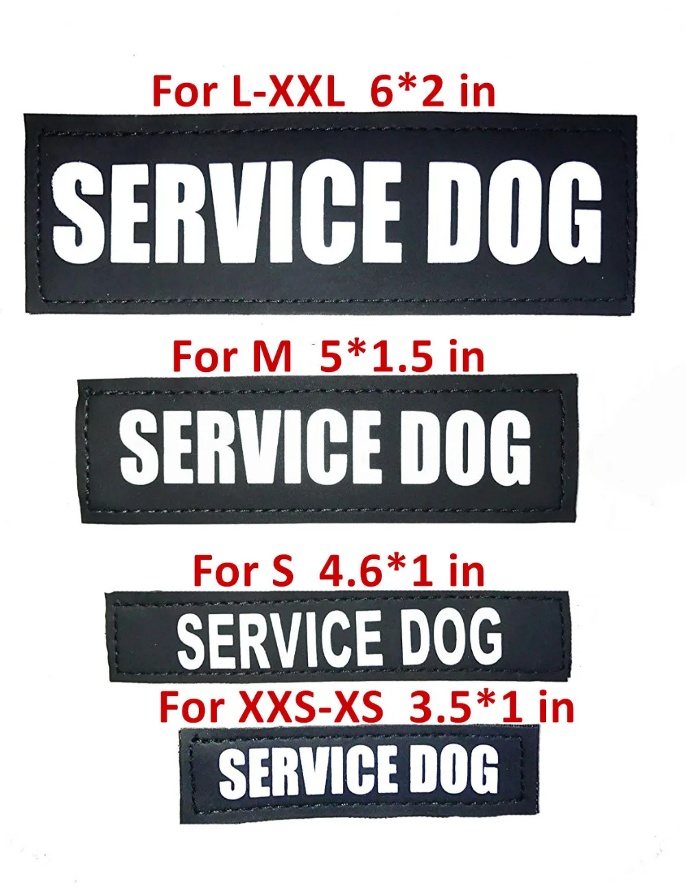 Reflective Dog Patches with Hook Backing -SERVICE DOG SERVICE IN TRAINING EMOTIONAL SUPPORT DO NOT PET | Дом и сад