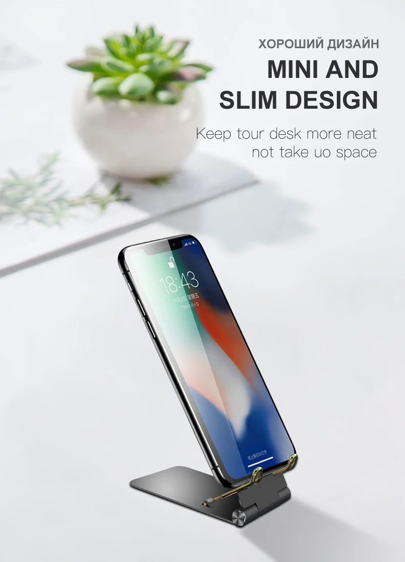 ESVNE Алюминиевый металлический держатель для телефона для iPhone 6 7 8 X XS Max Xiaomi настольная подставка для телефона