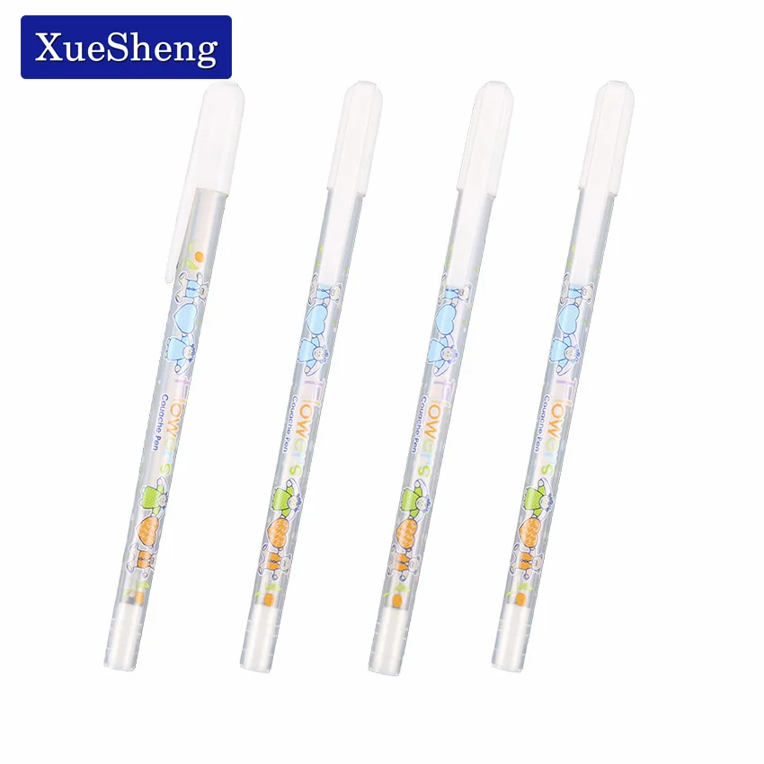 

White Ink Color Photo Album 0.8MM Gel Pen Cute Unisex Pen Gift For Kids Stationery Office Learning School Supplies