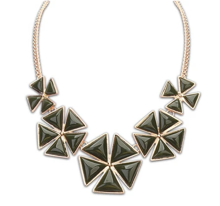 hot sale new Bohemian resin five leaf flower necklaces &amp pendants woman fashion chunky necklace 2014 | Украшения и аксессуары