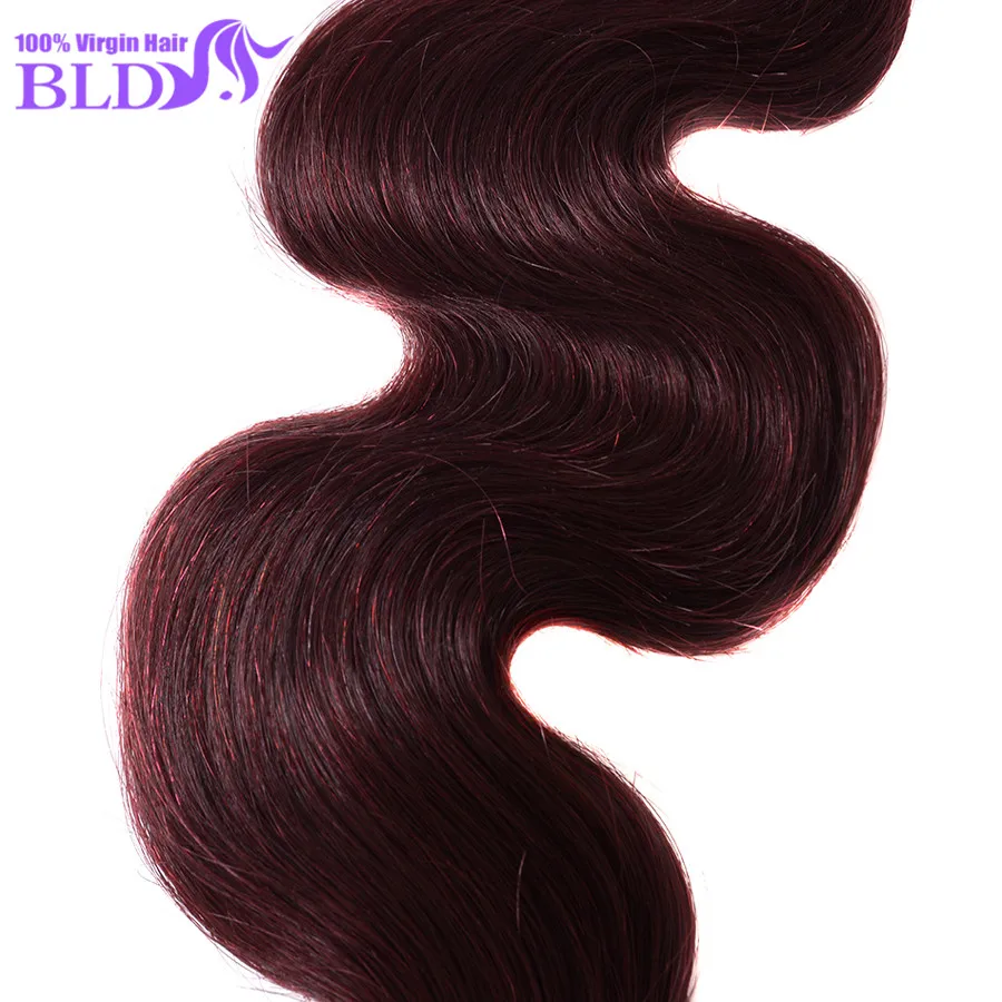7A Peruvian Virgin Hair Body Wave 4 Bundles 99j Extensions Human Lace Closure |