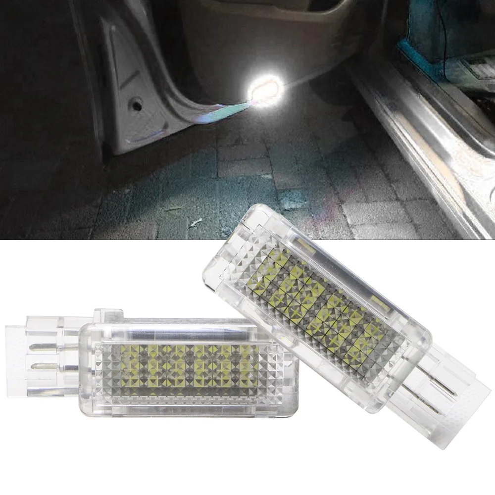 

2x Canbus White LED Door Courtesy Light for Benz R171\R199 C Class SLK CLK SLR Viano W639 NO ERROR 12V Auto Car Welcome Lamp