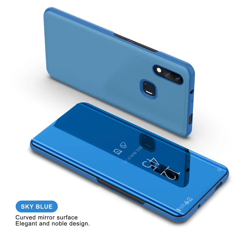 Чехол для Vivo Nex роскошный умный прозрачный зеркальный кожаный флип чехол с