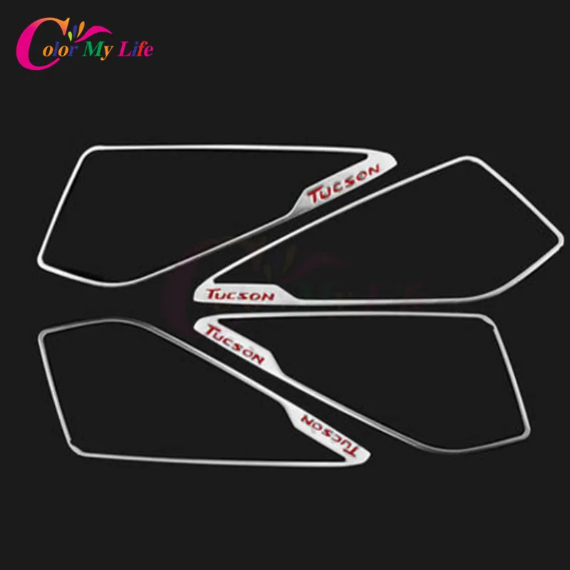 4 шт./компл. кольцо для автомобильной двери из нержавеющей стали защитное отделка