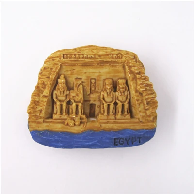 Egypt Temple Каир Египетский Сфинкс Асуан Abu Simbel храм туристические сувенирные Смола магнитные наклейки для холодильника ремесло подарки украшения дома аксессуары - Цвет: Egypt Temple