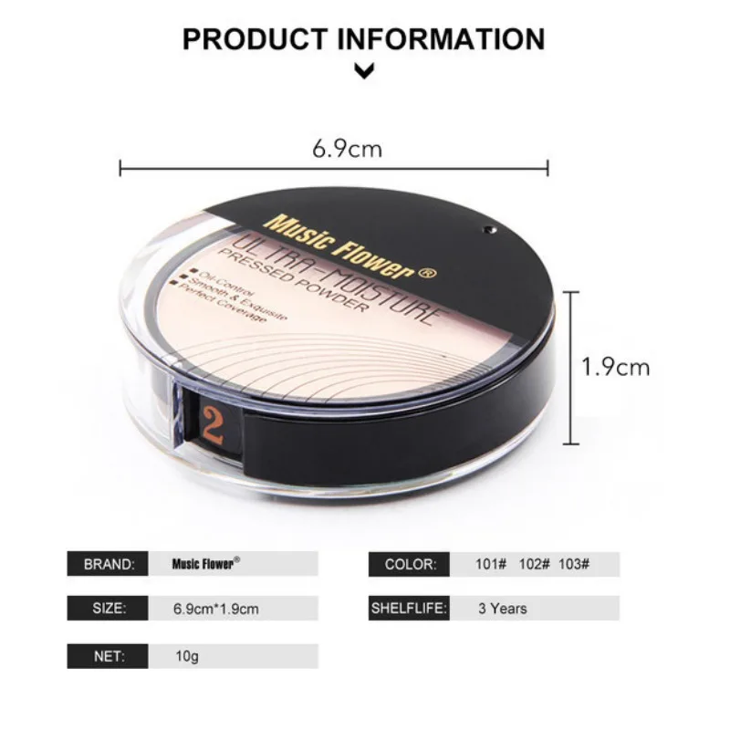 3 стиля лицо увлажняющее восстановление консилер макияж порошок Гладкий