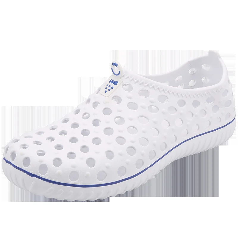 

Summer Men Fashion Slip On Flats Hollow Out Hole Beach Breathable Sandals light Casual Beach Shoes Soft EVA Injection Shoes Soft