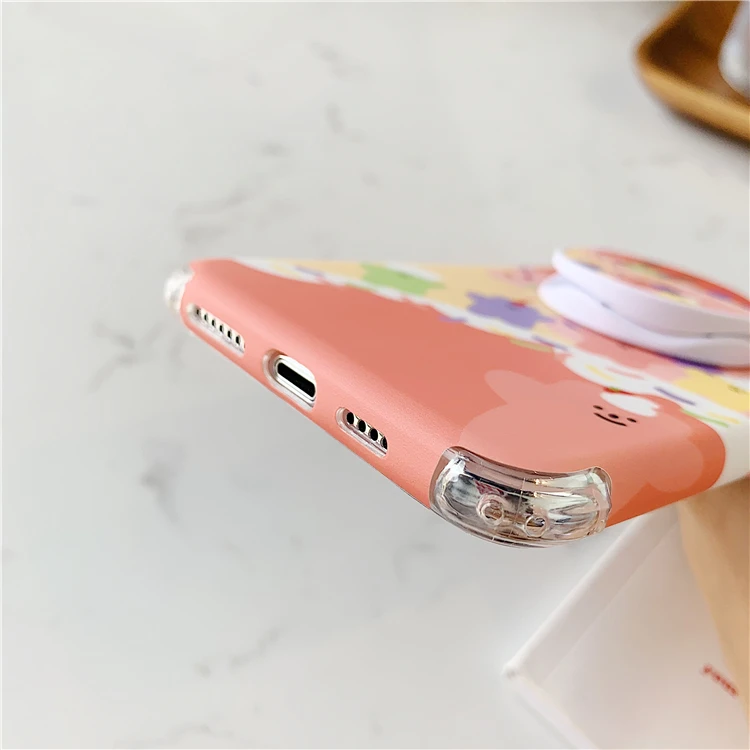Чехол с разноцветными мишками для телефона iphone XS Max XR X 6 7 8 Plus, Модный мягкий силиконовый чехол IMD с откидным кольцом