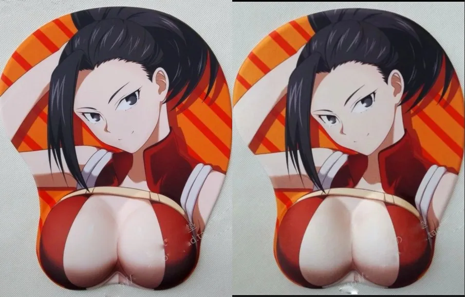 Аниме My Boku no Hero academic YAOYOROZU MOMO коврик для мыши 3D грудь силиконовая подставка