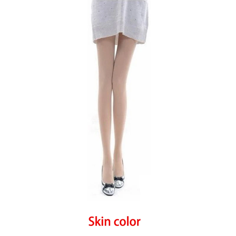 Skin Color Черные(бежевые) сексуальные леггинсы женские нейлон+ спандекс новые осенние и зимние колготки 10 цветов Мода Лучшие продажи - Цвет: Skin Color