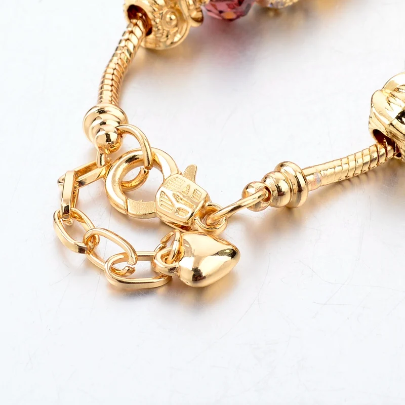 Женский браслет с кристаллами ATTRACTTO золотой из цепи роскошные украшения Sbr150331