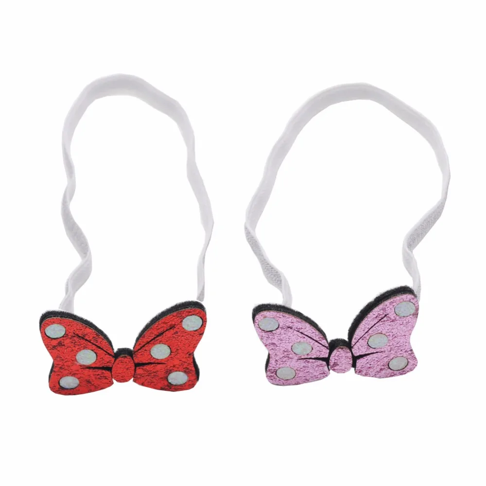 Повязка на голову с бантом микки 2 шт./лот|hair bow kids|kids elasticgirls hair |