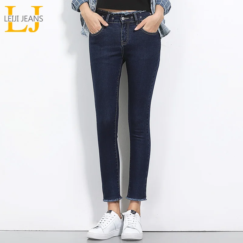 LEIJIJEANS Осенние 2 цвета с кисточками ушками средняя талия полная длина одноцветные
