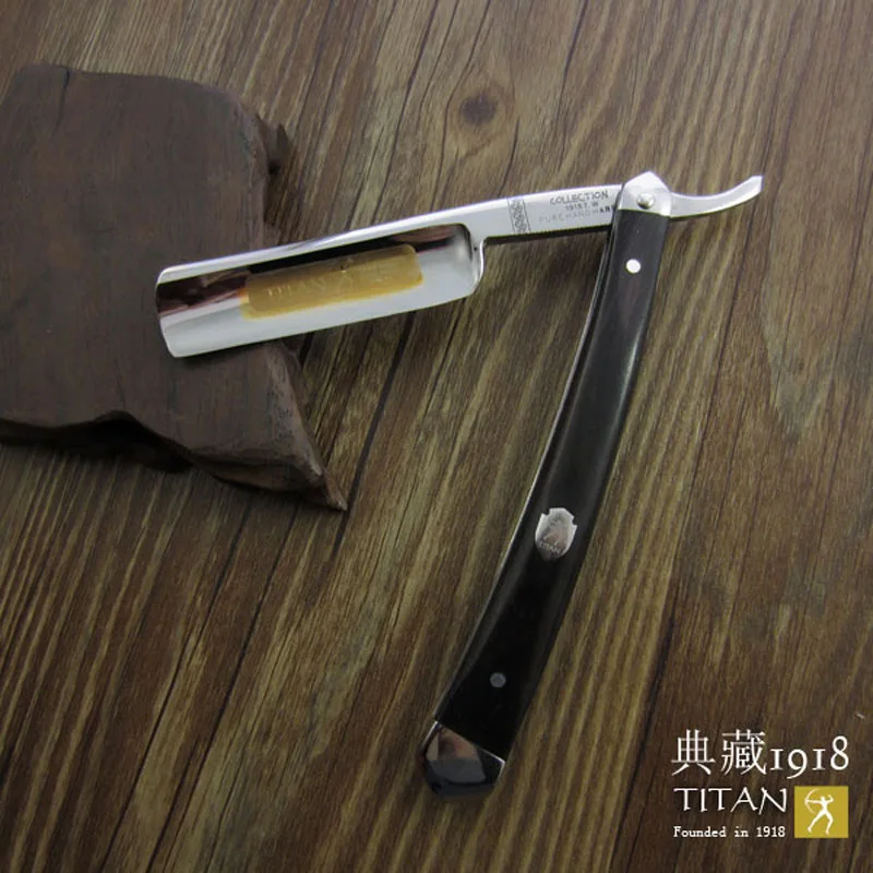 free shipping sharping razor TITAN wood handle  man's razor stainless steel balde