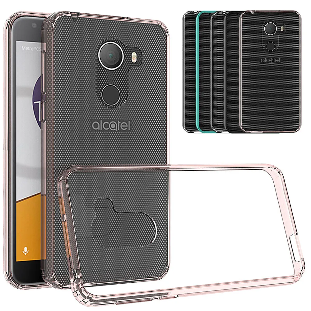 Ультра тонкий прозрачный ТПУ бампер &amp PC назад жесткий футляр Anti Scratch Cover для Alcatel