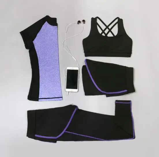 Женские наборы для йоги спорт на открытом воздухе пять штук Йога костюмы Для