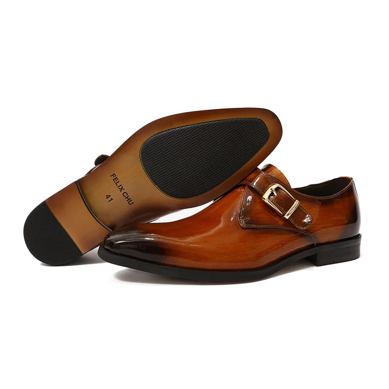 Мужские классические туфли из лакированной кожи черные коричневые деловые на