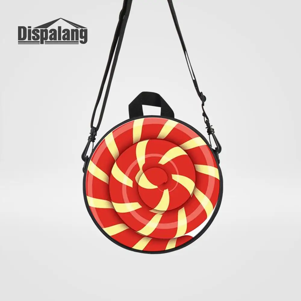 Backpack1 Детский круглый рюкзак для детского сада, милая школьная сумка с принтом конфет для девочек, маленькие сумки-мессенджеры, детские мини сумки через плечо - Цвет: Backpack1