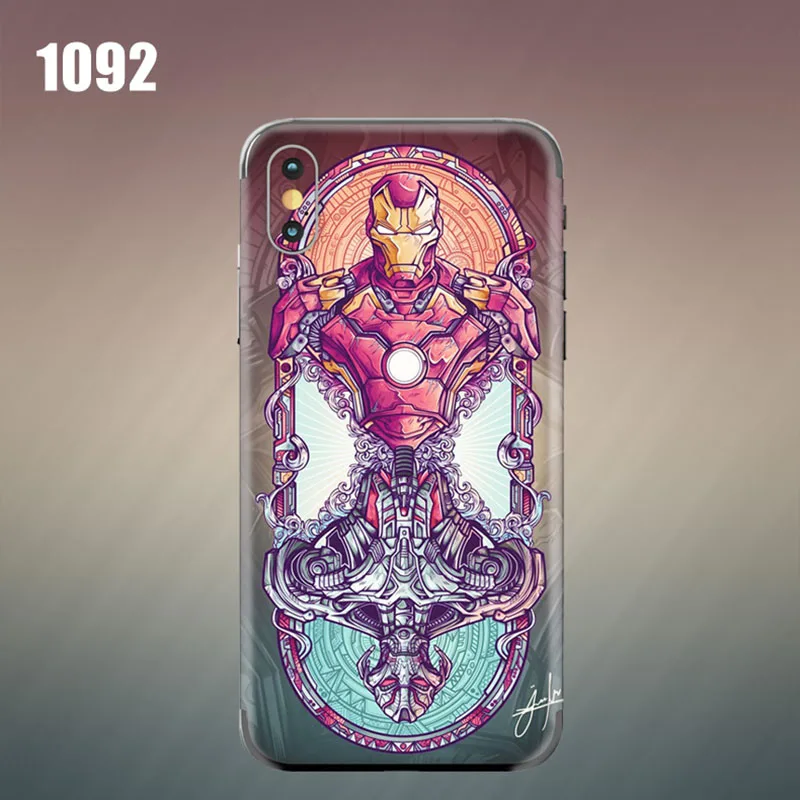 Наклейки на телефон для iphone XS MAX, задняя пленка Капитан Америка, рельефная ультратонкая цветная пленка для iphone 6, 7, 8 PLUS, X, 11Pro, 11, чехол