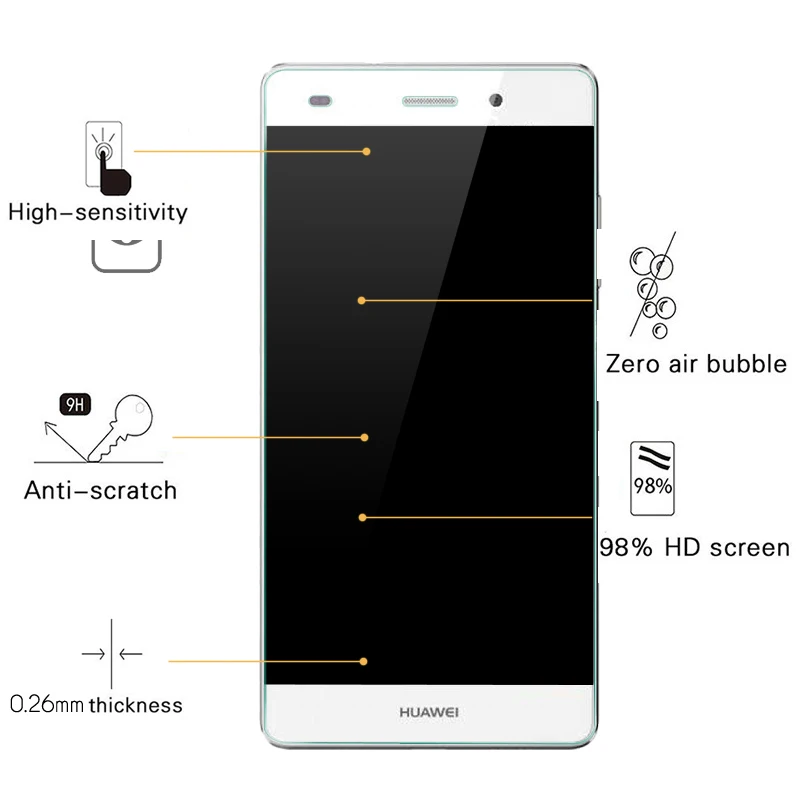 ESVNE (2 шт./лот) 2.5D 0 26 мм 9H HD четкость P8 lite Защитная пленка для экрана huawei p8 закаленное