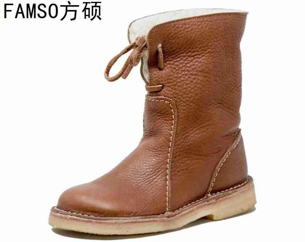 FAMSO/2019 обувь на каблуке женские зимние ботинки классические ковбойские сапоги