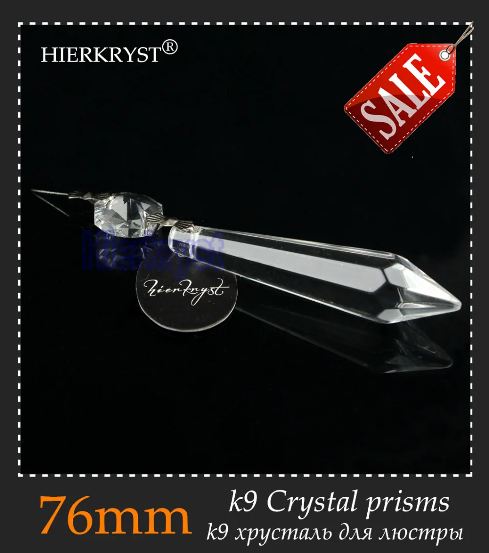 HIERKRYST 30 шт./лот прозрачное стекло люстры кристаллы лампы Призмы детали подвески 76