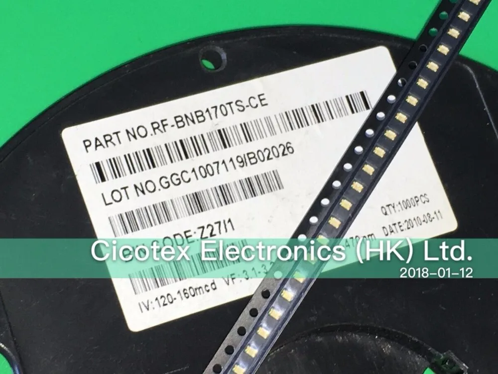 100 шт./лот RF-BNB170TS-CE SMD мини Тип светодиодные лампы 120-160mcd 3 1-3 2 V 467 5-470nm | Электронные