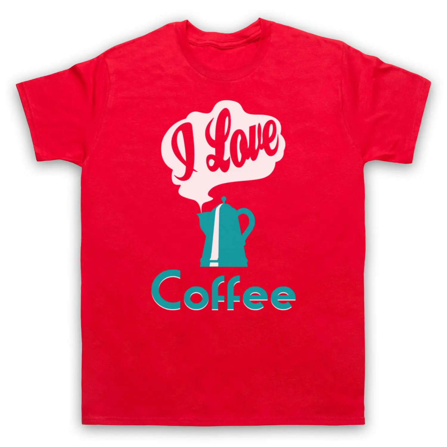 Мужские летние повседневные футболки с коротким рукавом и надписью I Love Coffee |