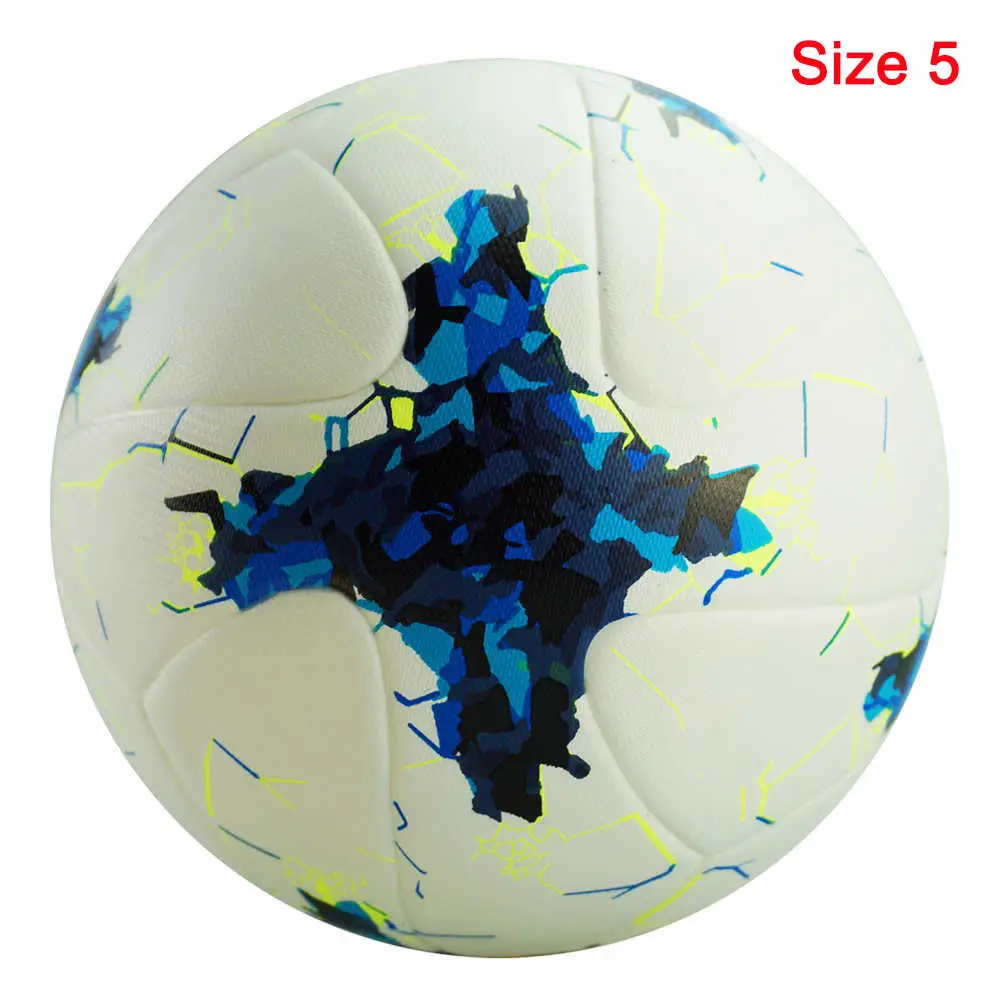 R-Bluewhite Size 5 Профессиональный футбольный мяч, официальный размер 4 размера 5, футбольный мяч из ПУ, футбольный мяч, спортивный тренировочный мяч для футбола, futbol bola - Цвет: R-Bluewhite Size 5