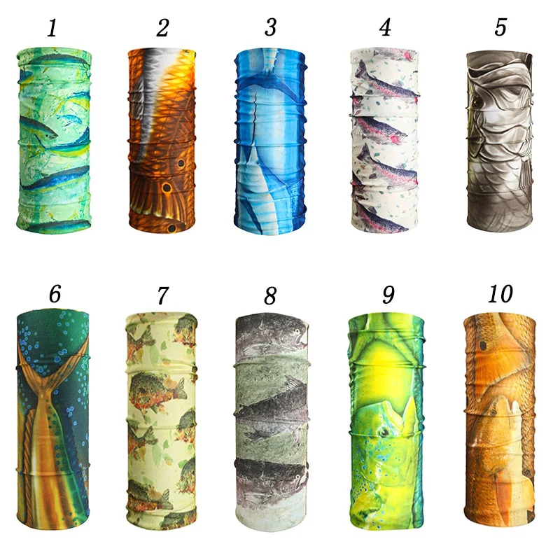 Оптовая продажа уличная головная повязка для рыбалки бесшовная бандана форель