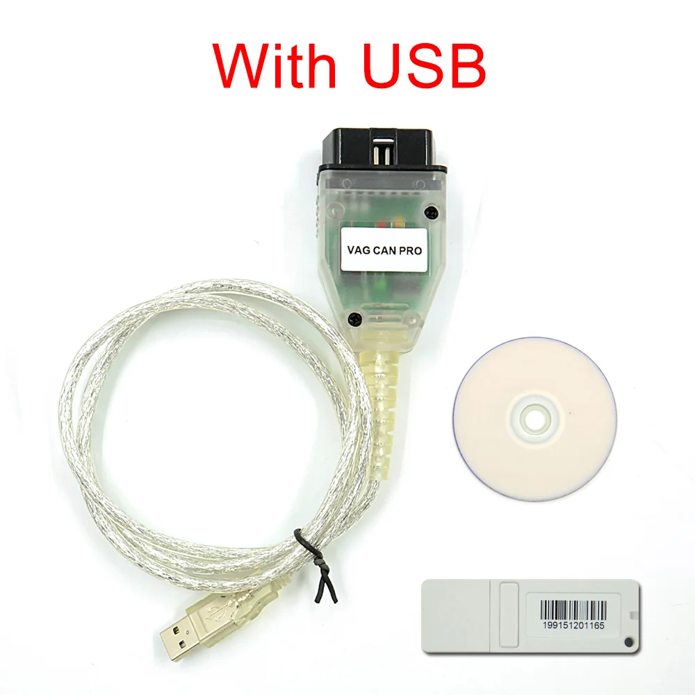 with dongle Высокое качество Профессиональный VAG Диагностический инструмент VCP VAG CAN PRO для VAG - Цвет: with dongle