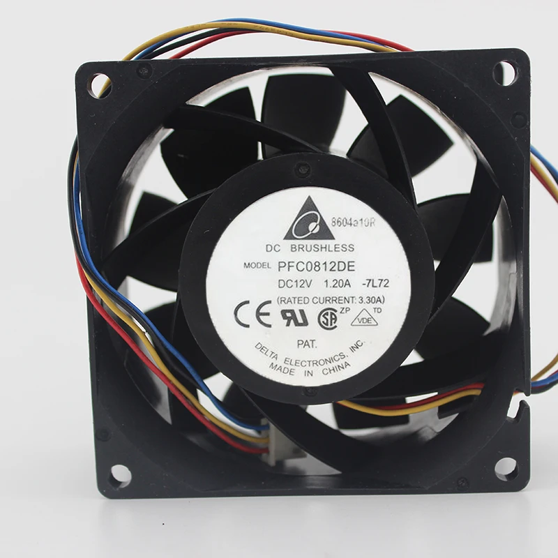 Четырехпроводной ШИМ 12V 3.3A 1.2A PFC0812DE 8 см вентилятор охлаждения сервера |
