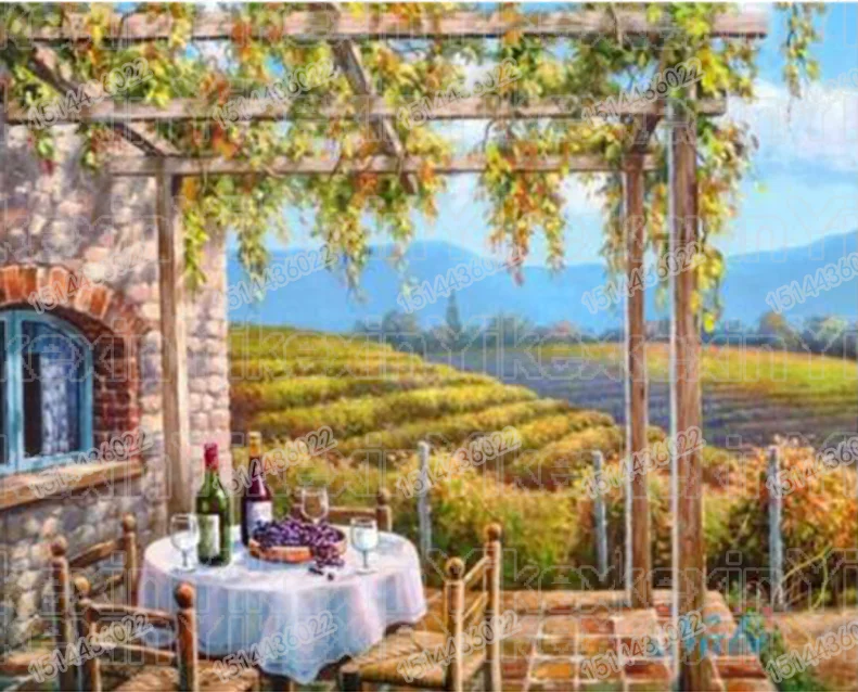 5D DIY алмазная живопись пейзаж Алмазная вышивка сад полный Циркулярный дрель 2019