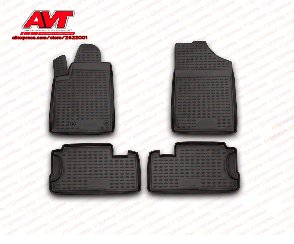 Коврики для Citroen Berlingo 2005-4 шт. резиновые коврики Нескользящие резиновые аксессуары для салона автомобиля