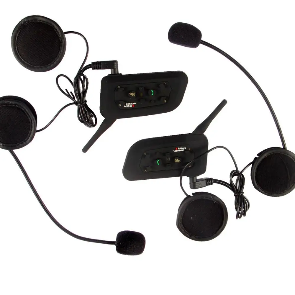Шлем гарнитура 1200 м водонепроницаемый мотоциклетный шлем Bluetooth рация V6 полный дуплекс езда Bluetooth гарнитура