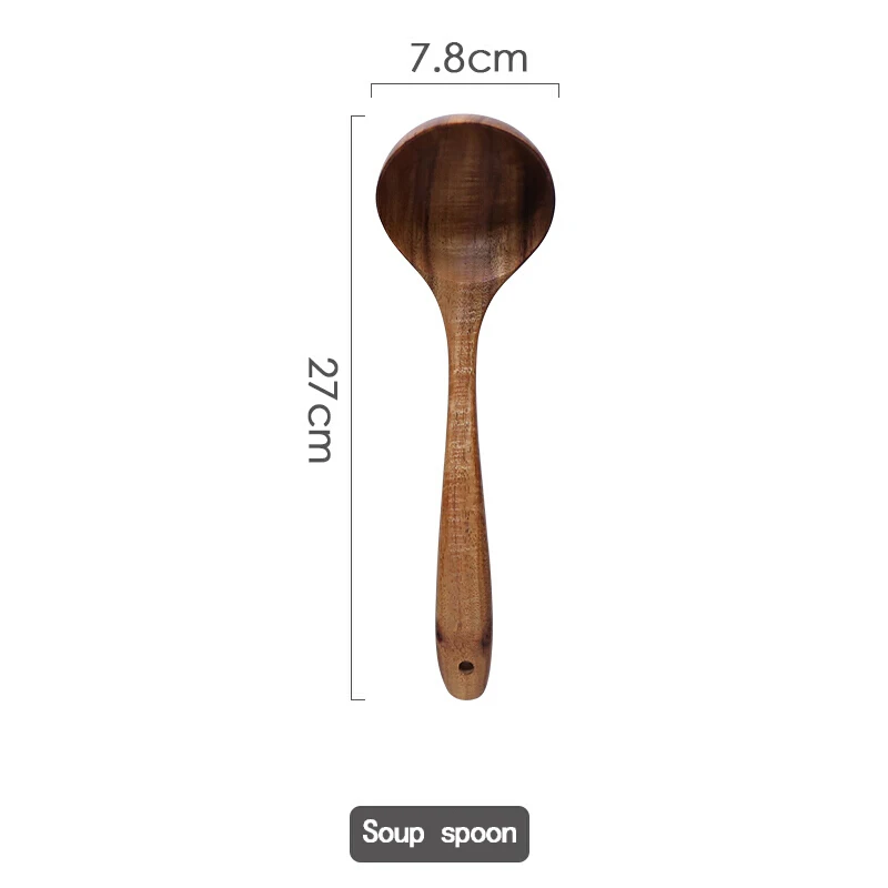 Teak spoon Натуральный Тиковый кухонный инструмент кухонная утварь деревянная кухонная утварь ремесленные столовые приборы рисовый фильтр ложка. Лопата для пиццы ложка - Цвет: Teak spoon