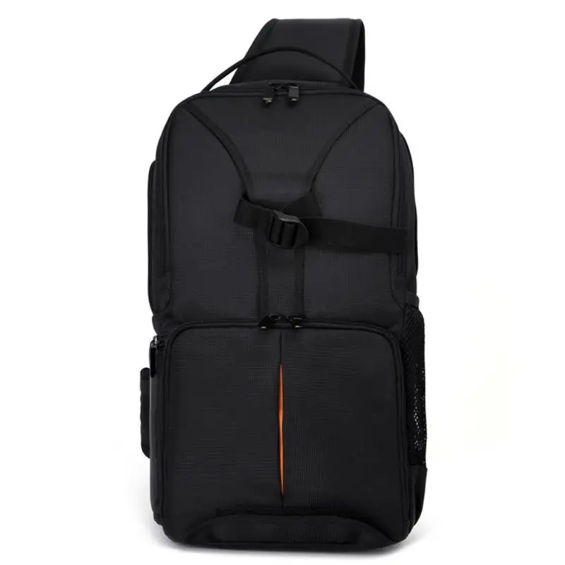 Orange Lining ALLOET Водонепроницаемый Многофункциональный цифровой SLR DSLR камера видео сумка слинг плеча камера рюкзак W/дождевик для Nikon Canon - Цвет: Orange Lining