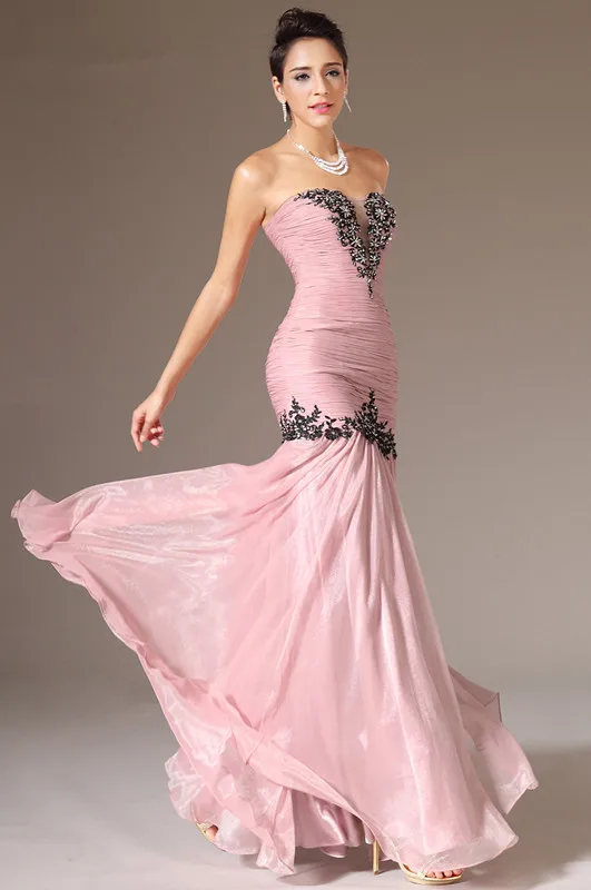 Elegant Evening Dresses Mermaid Sweetheart Chiffon Lace Beaded Long Formal Party Gown Prom Robe De Soiree | Свадьбы и торжества